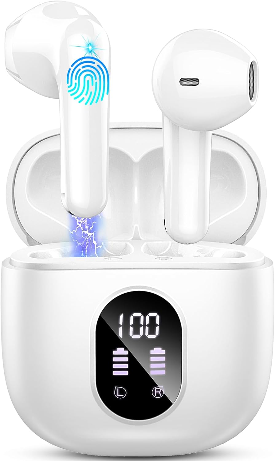 Wireless Earbuds, Bluetooth 5.3 Headphones 2024 Wireless Headphones in Ear with...