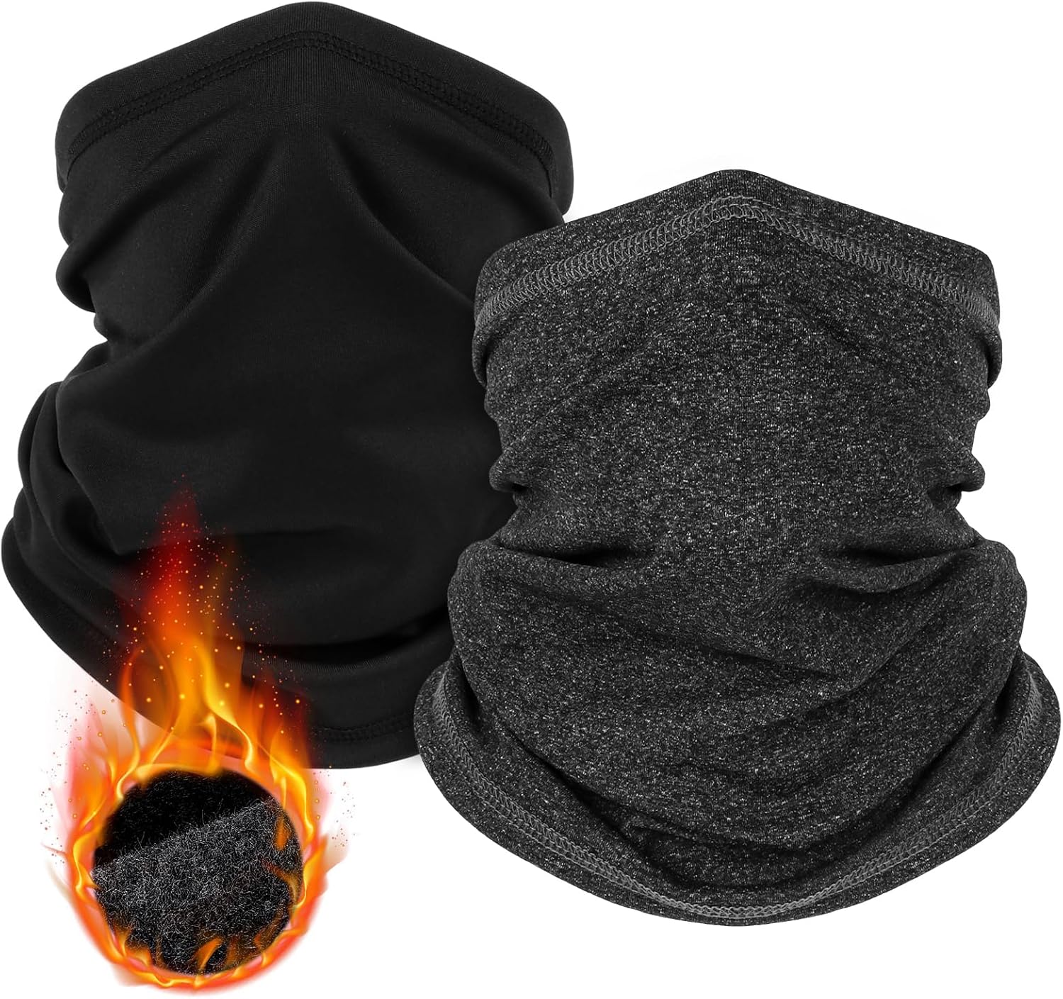 2 Pack Winter Neck Gaiter Warmer for Men&Women,Windproof Face Cover Fleece Face...