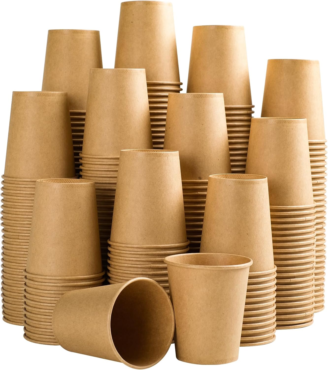300 Pack 5 oz Paper Cups, Disposable Kraft Bathroom Cups 5 Ounce, Espresso Coffe...