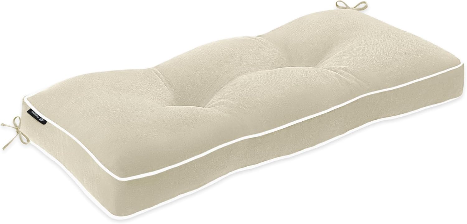 Favoyard Outdoor Bench Cushion 34 x 14 Inch Water-Resistant & 3-Year Fade Resist...