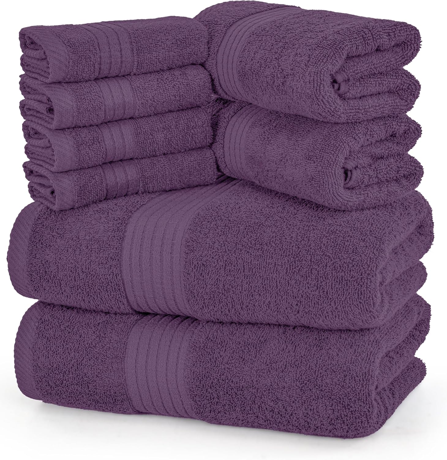 Utopia Towels 8 Piece Premium Towel Set, 2 Bath, 2 Hand, and 4 Washcloths, 100%...
