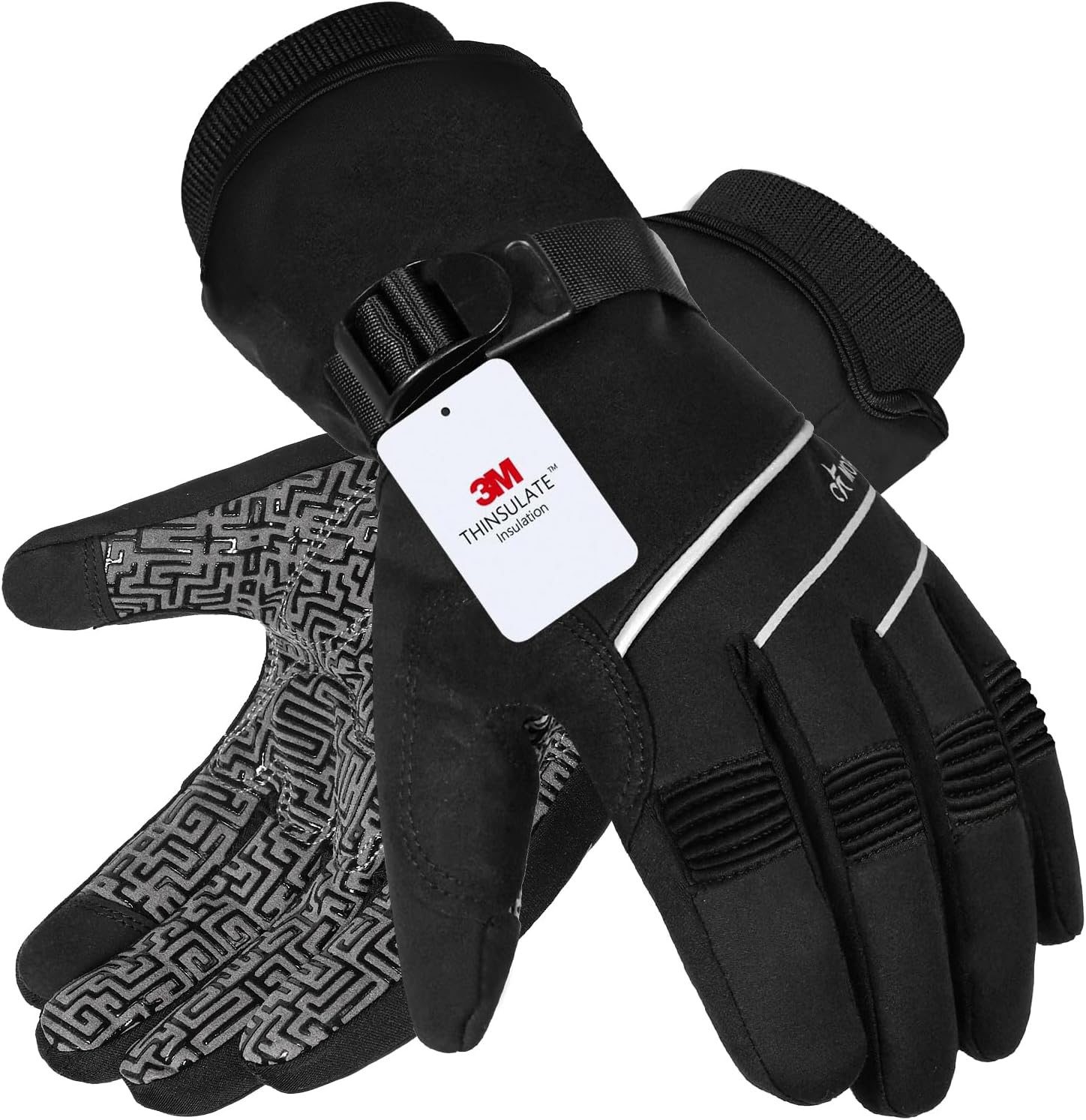 Waterproof & Windproof Winter Gloves for Men and Women,-30°F 3M Thinsulate Therm...