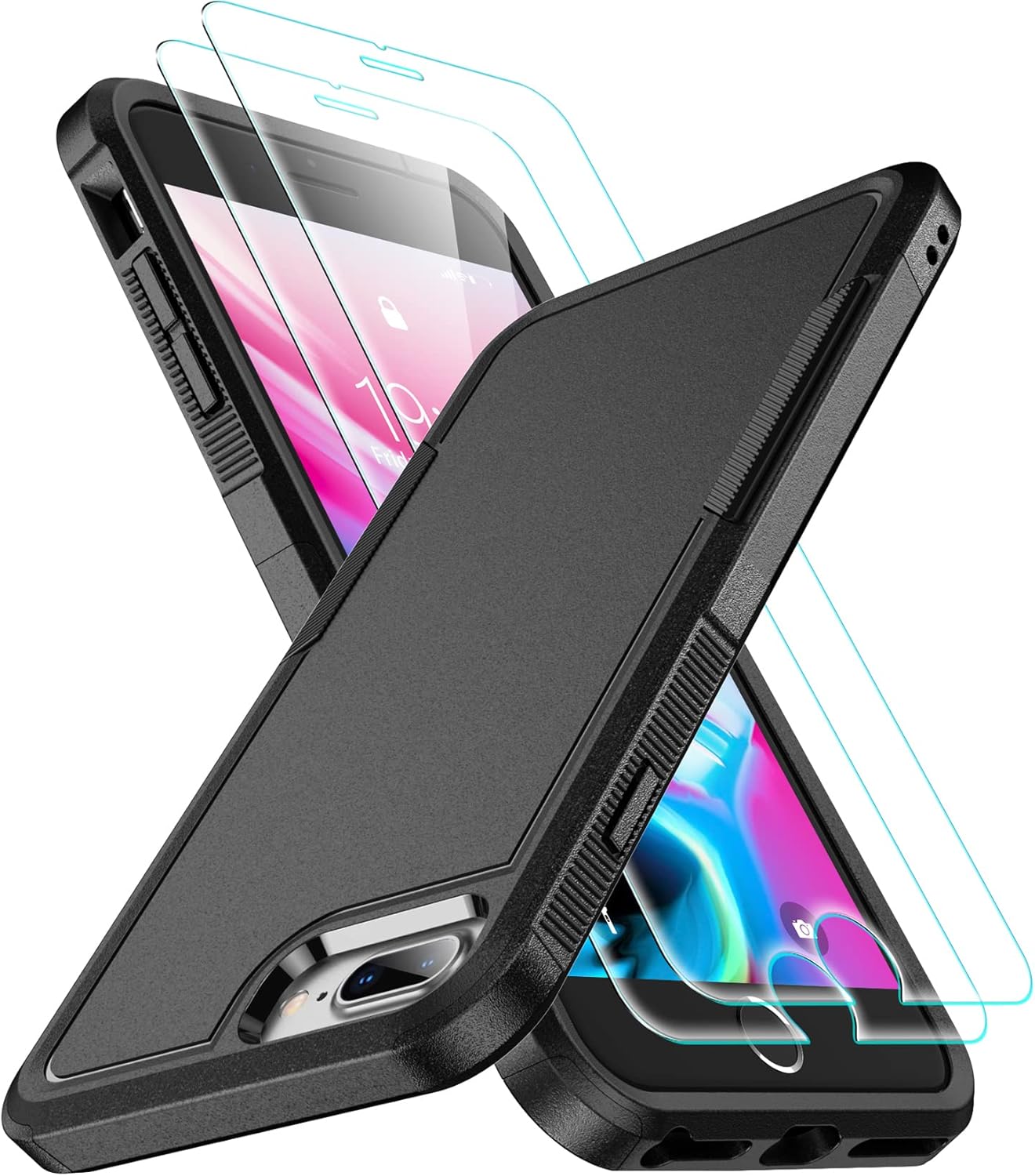 SPIDERCASE for iPhone 7/8 Plus Case, [10 FT Military Grade Drop Protection] [Non...