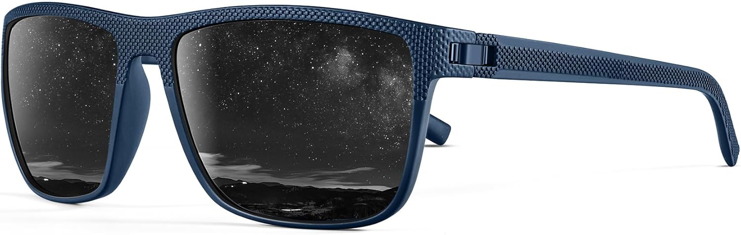 HENGOSEN Sunglasses Mens Polarised, Classic Vintage Sun Glasses, Lightweight Fra...