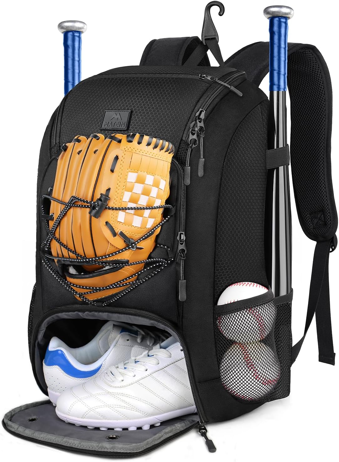MATEIN Baseball Backpack, Softball Bat Bag with Shoes Compartment for Youth, Boy...