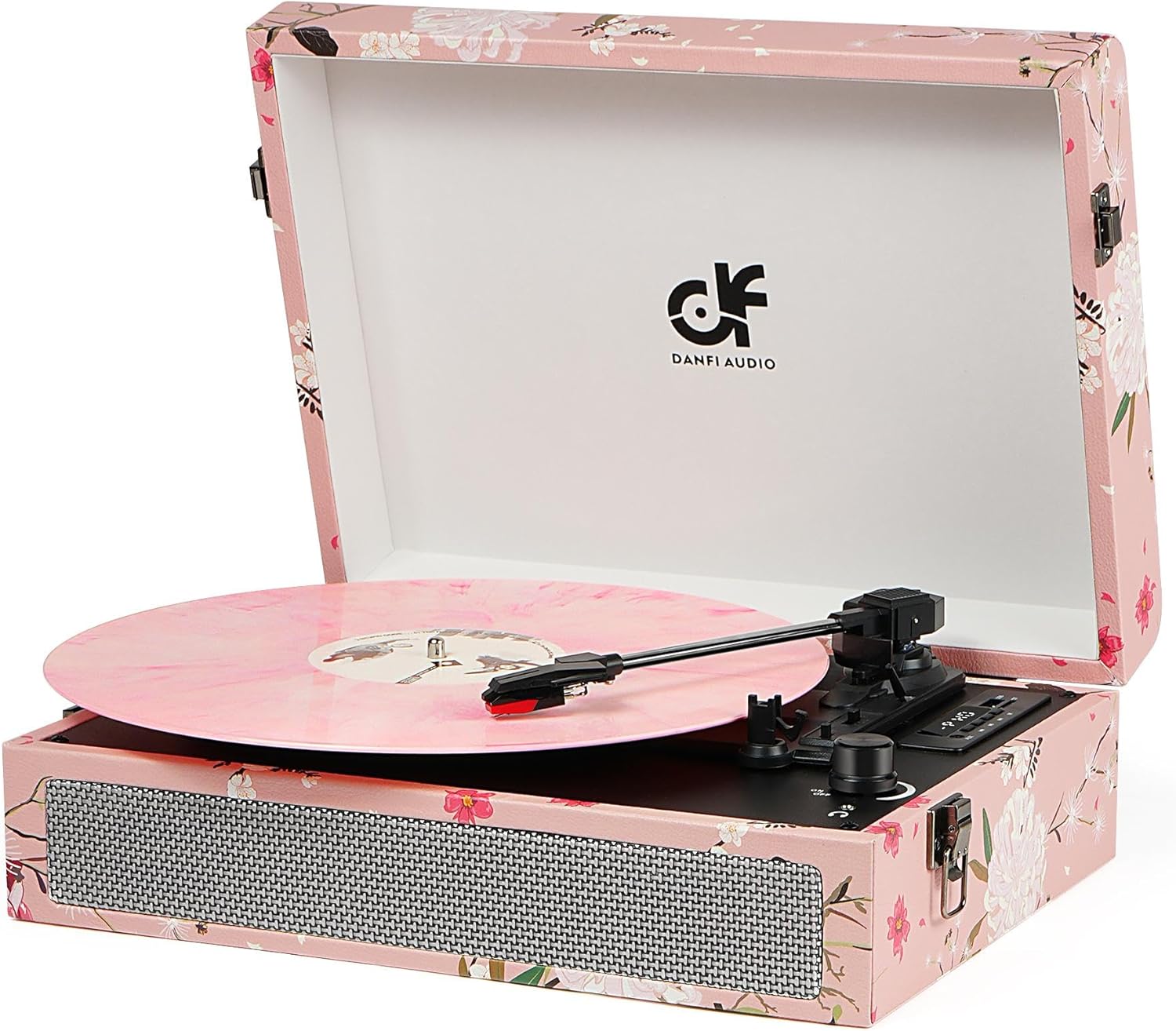 Vinyl Record Player Bluetooth with Built-in Speakers, Vintage Portable Suitcase...