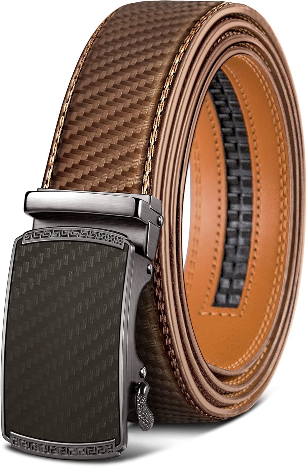 BULLIANT Men's Belt, Leather Ratchet Belt for Men Dress 1 3/8,Trim to Fit 34"-40...