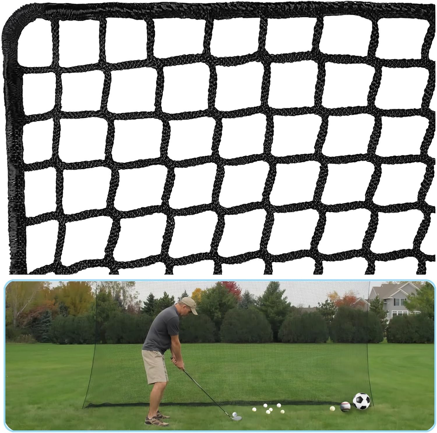 Golf Practice Net Golf Ball Hitting Netting,Heavy Duty Nylon Golf Sports Netting...