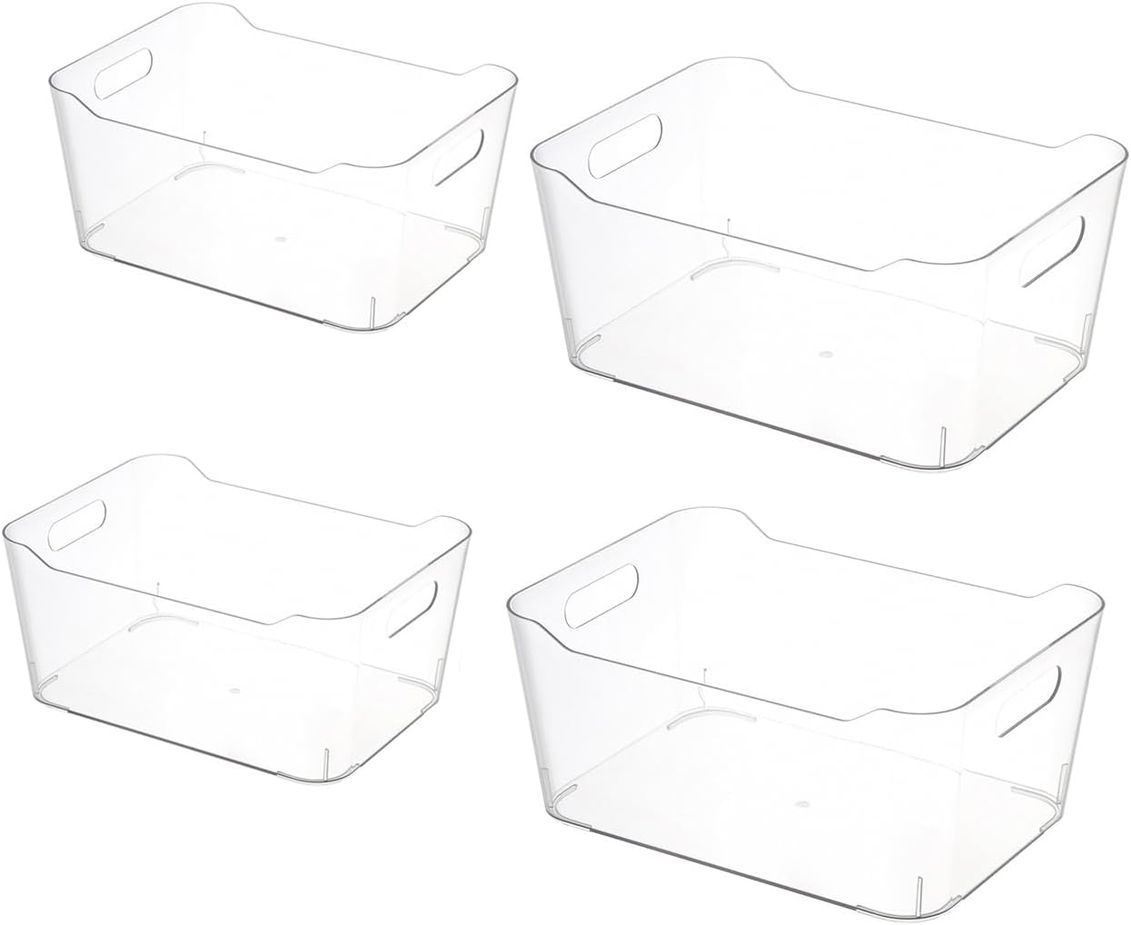 Grace Store 4PCS Storage Organisers Clear Plastic Bathroom Organiser Versatile K...