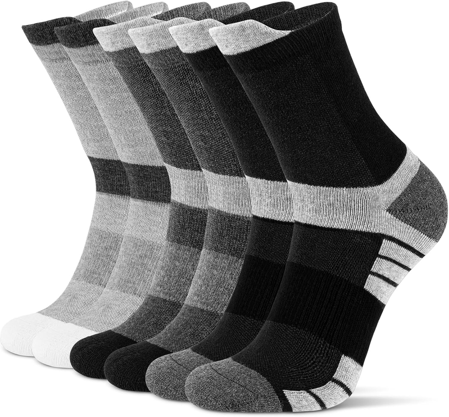 Niofind Mens Socks 6 Pairs, Cushioned Men Women Socks, Anti-Blister, Anti-Odour,...