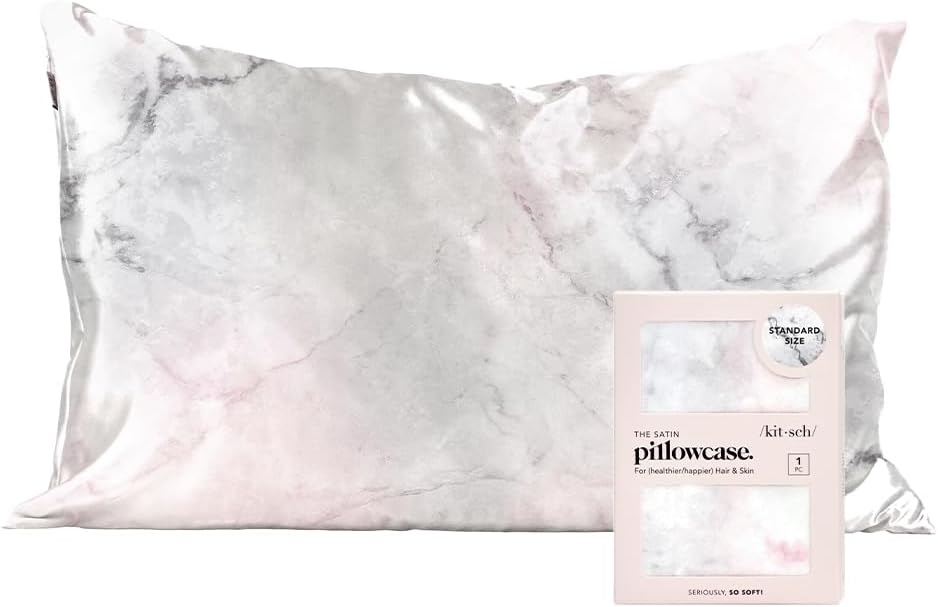 Kitsch Satin Pillowcase with Zipper for Hair & Skin - Softer Than Silk Pillow Ca...