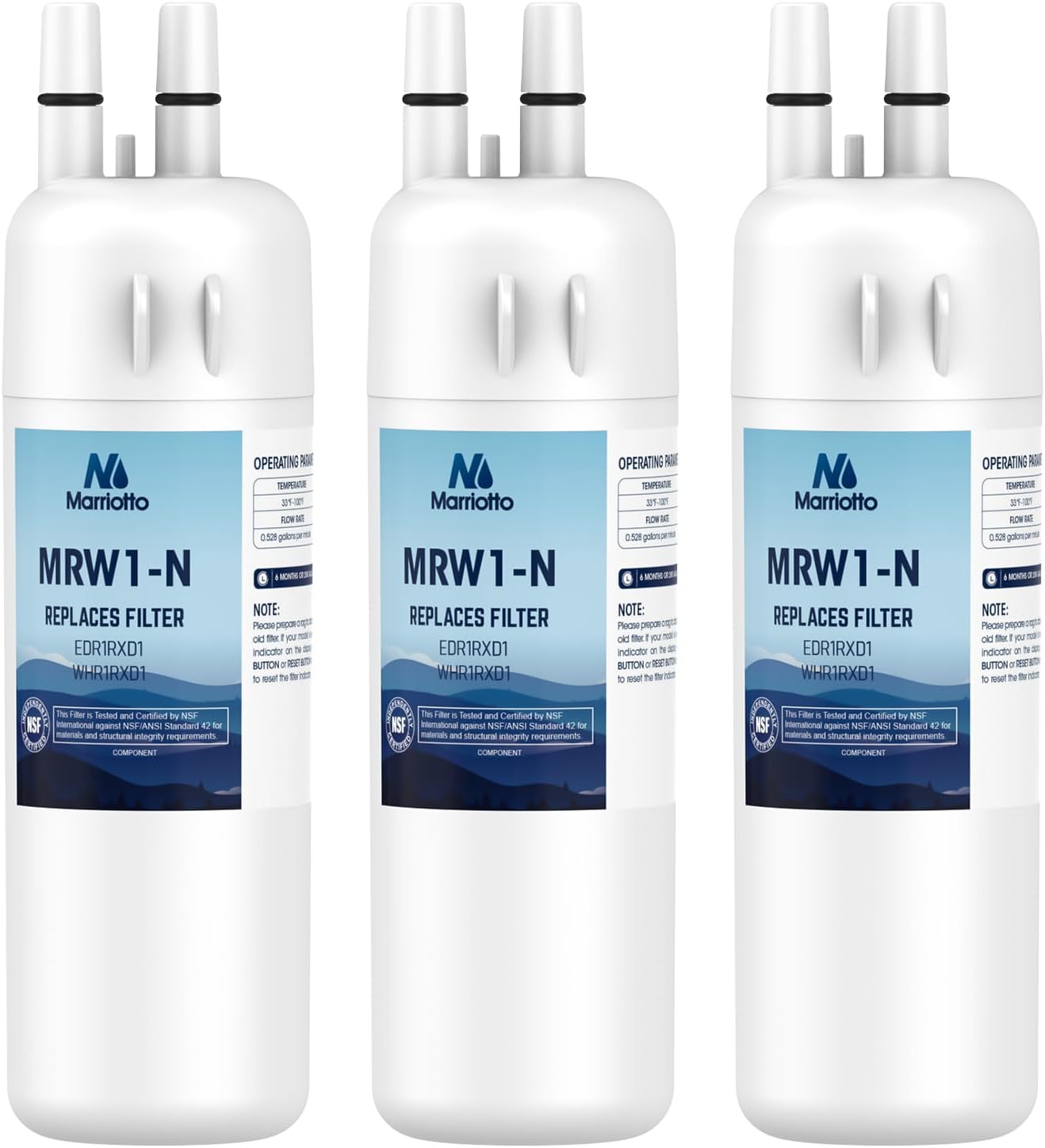 MARRIOTTO EDR1RXD1 Refrigerator Water Filter Compatible with Whirlpool W10295370...
