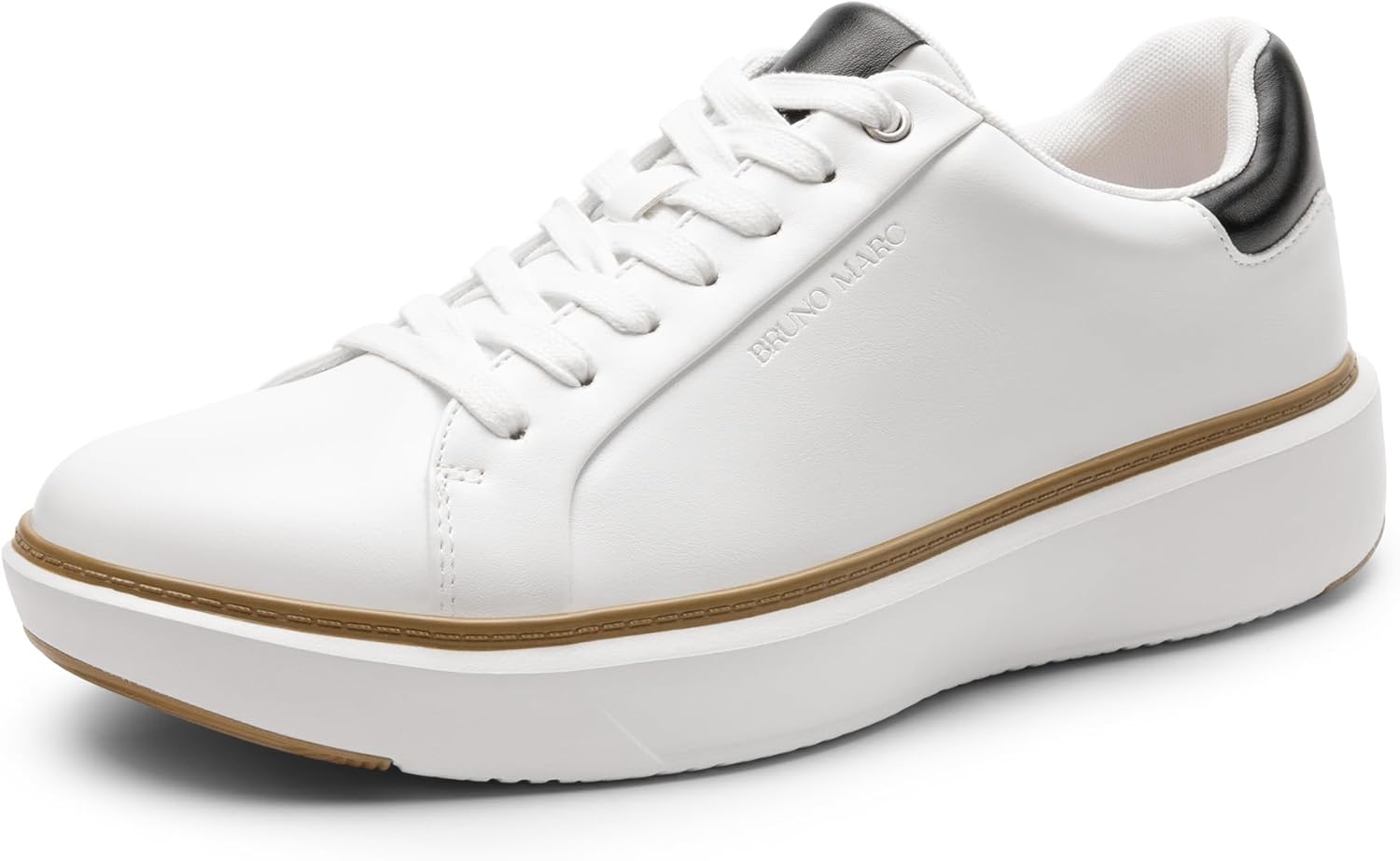 Bruno Marc Men's WaveFlex CoreNeat Dress Fashion Sneakers Casual Shoes 13 White