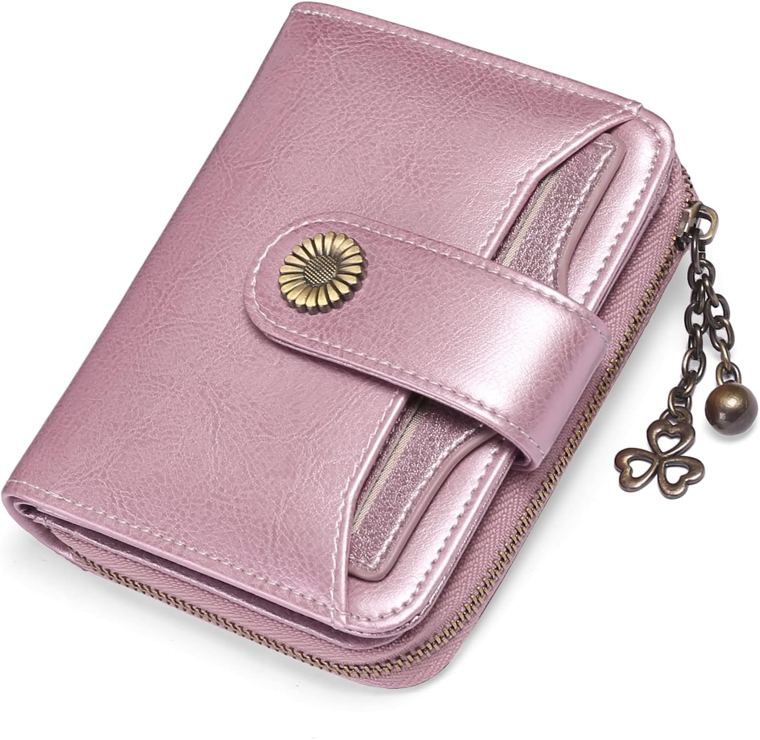 SENDEFN Purses for Women Genuine Leather Small Bifold Compact Womens Wallet with...