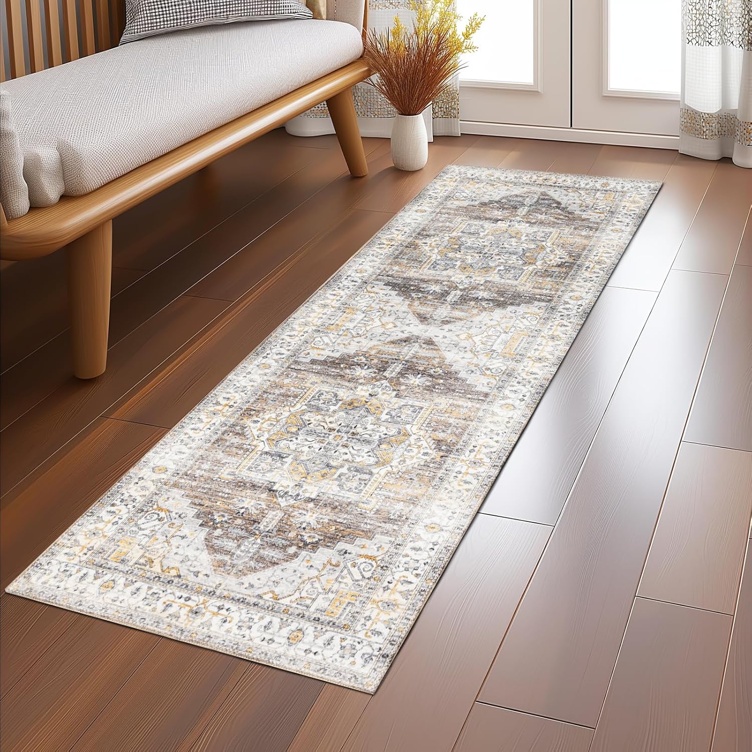Washable Rug Runner, Runner Rug for Hallways Kitchen Non Slip 2'x 6' Runner Rugs...