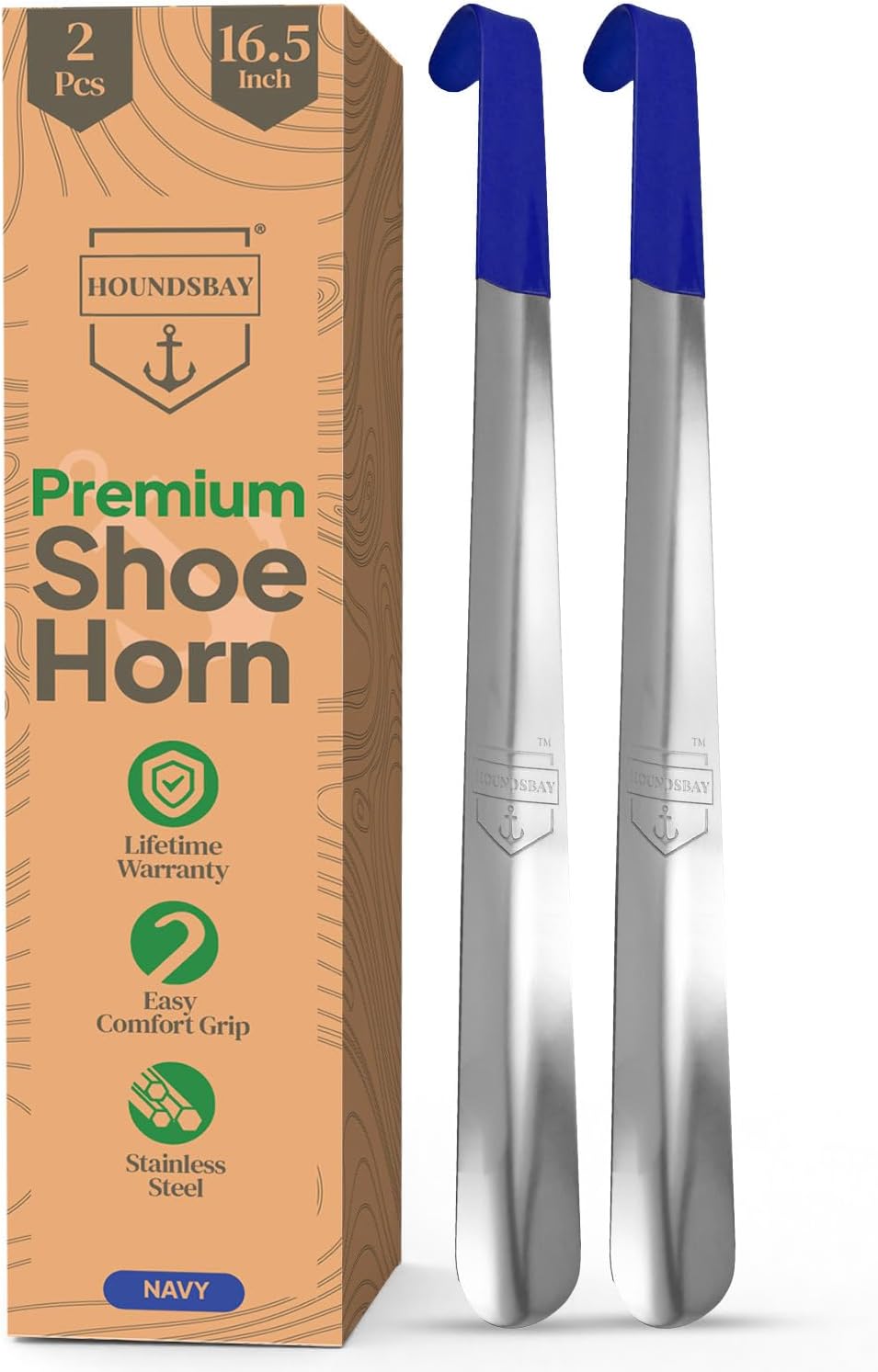 Metal Shoe Horn Long Handle for Seniors, Shoehorn...
