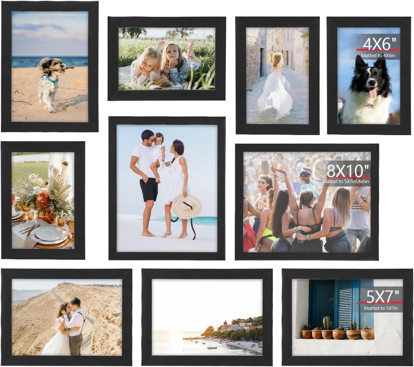 TWING 10 Pack Picture Frames Collage Wall Decor, Gallery Wall Frame Set for Wall...