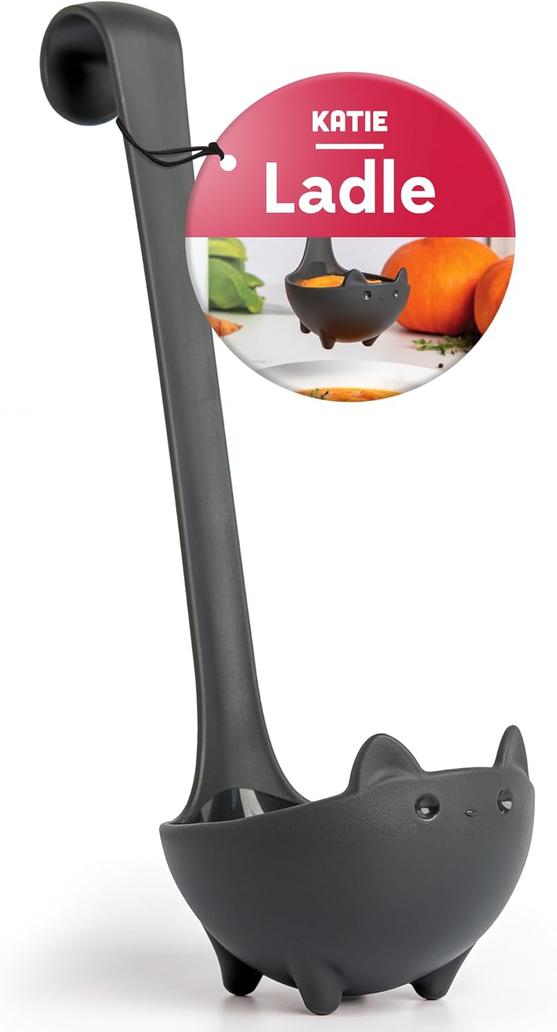 OTOTO Katie Cat Soup Ladle - Halloween Gifts Black Cat, Gothic Gifts, Gifts for...
