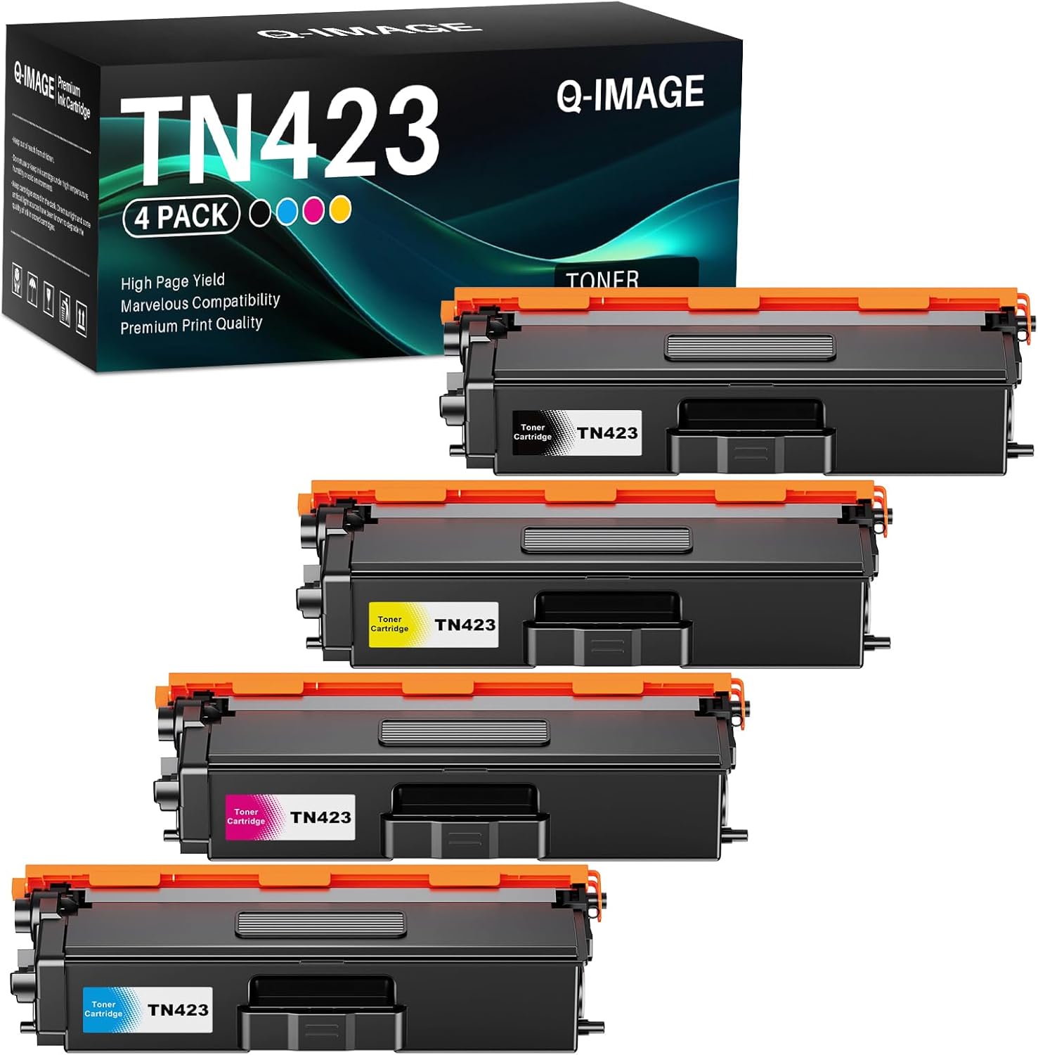 TN423 Toner Cartridge Compatible with Brother TN-423 TN-421 Work for Brother HL-...