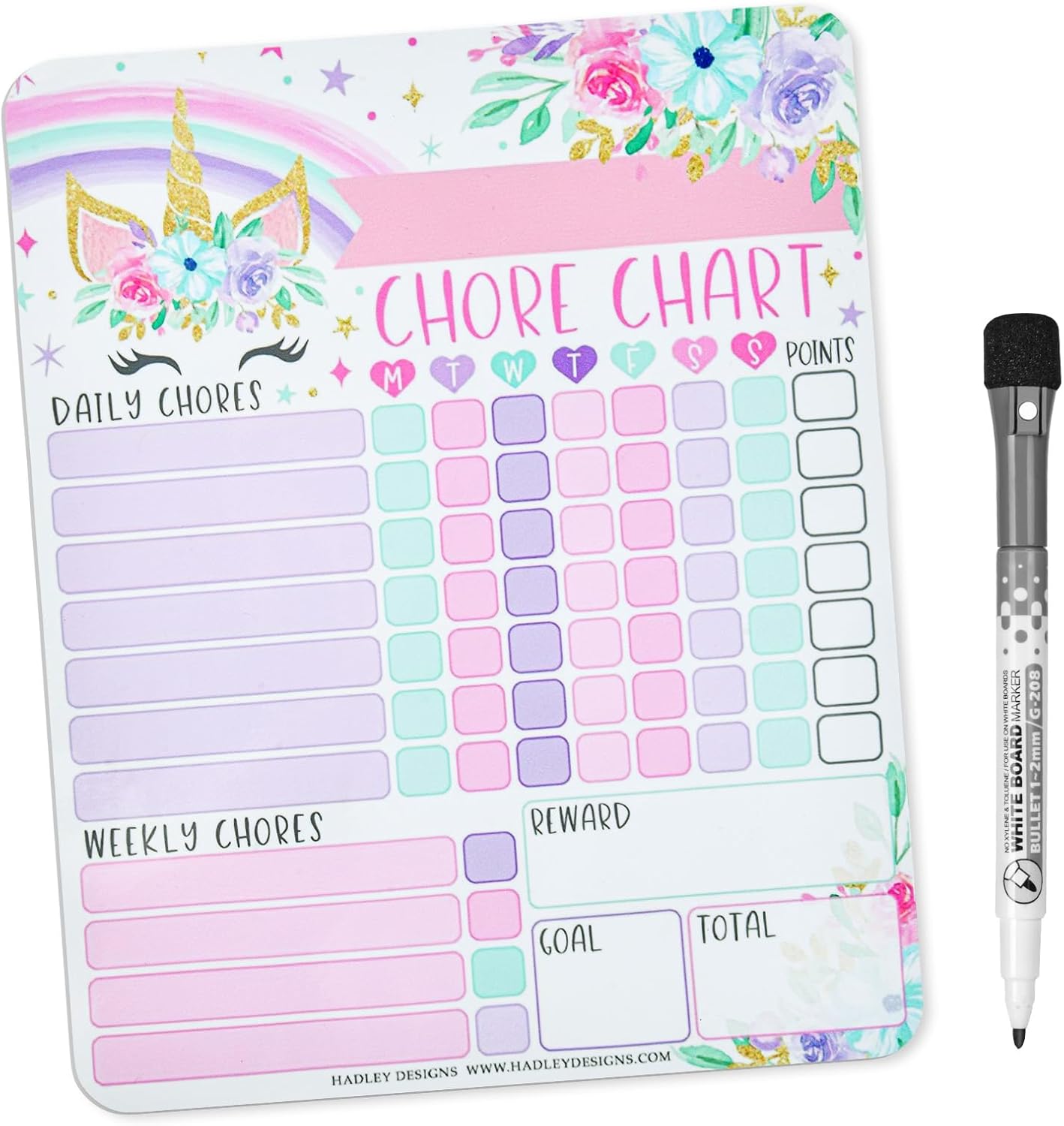 OFFCUP Magnetic Chore Chart, 70 Stickers Magnetic Reward Chart, Reusable Chore W...