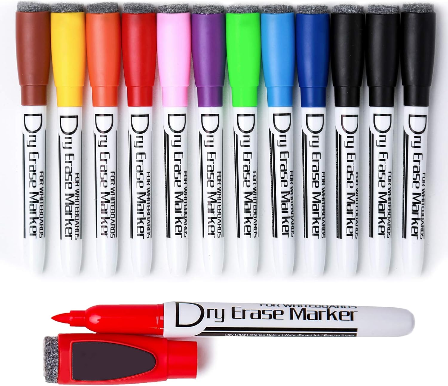 Volcanics Magnetic Dry Wipe Pens Dry Erase Markers With Eraser Cap Low Odor Fine...
