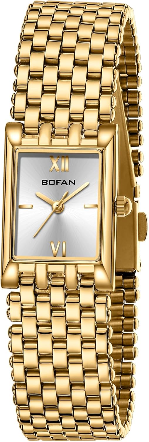 BOFAN Gold Watches for Women Luxury Ladies Quartz Wrist Watch with Stainless Ste...