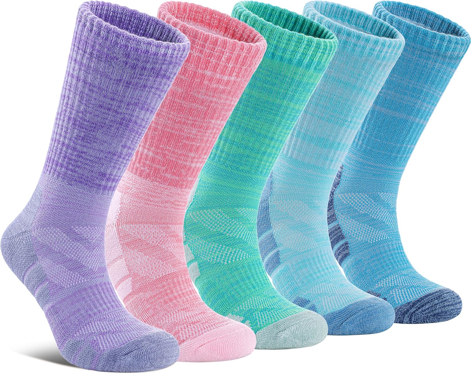 Women Hiking Crew Socks Running Athletic Thick Cushion Compression Moisture Wick...