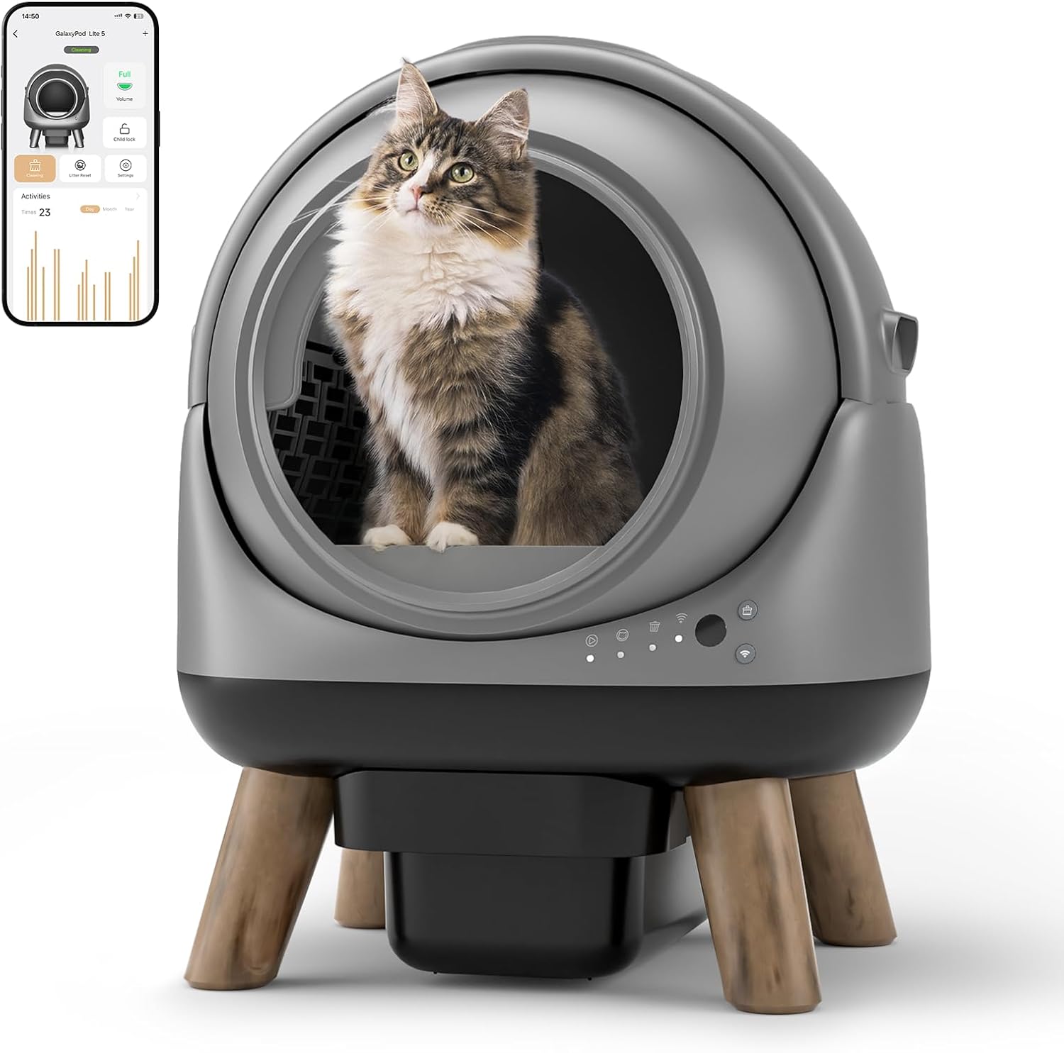 Self Cleaning Litter Box, ZHMZ G1 Automatic Cat Li...