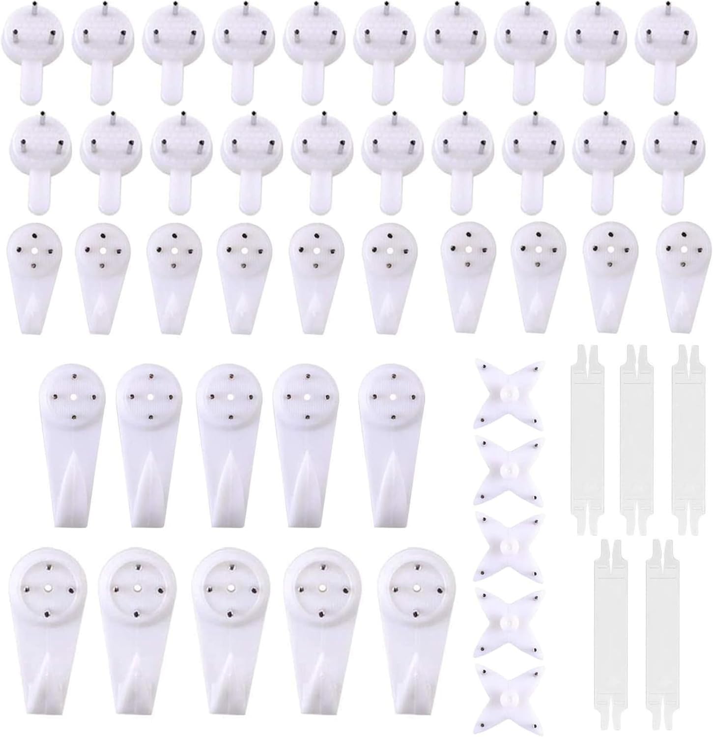 OAIGE.W 50 Pack Non-Trace Picture Hooks, plasterboard Picture Hooks for Picture...