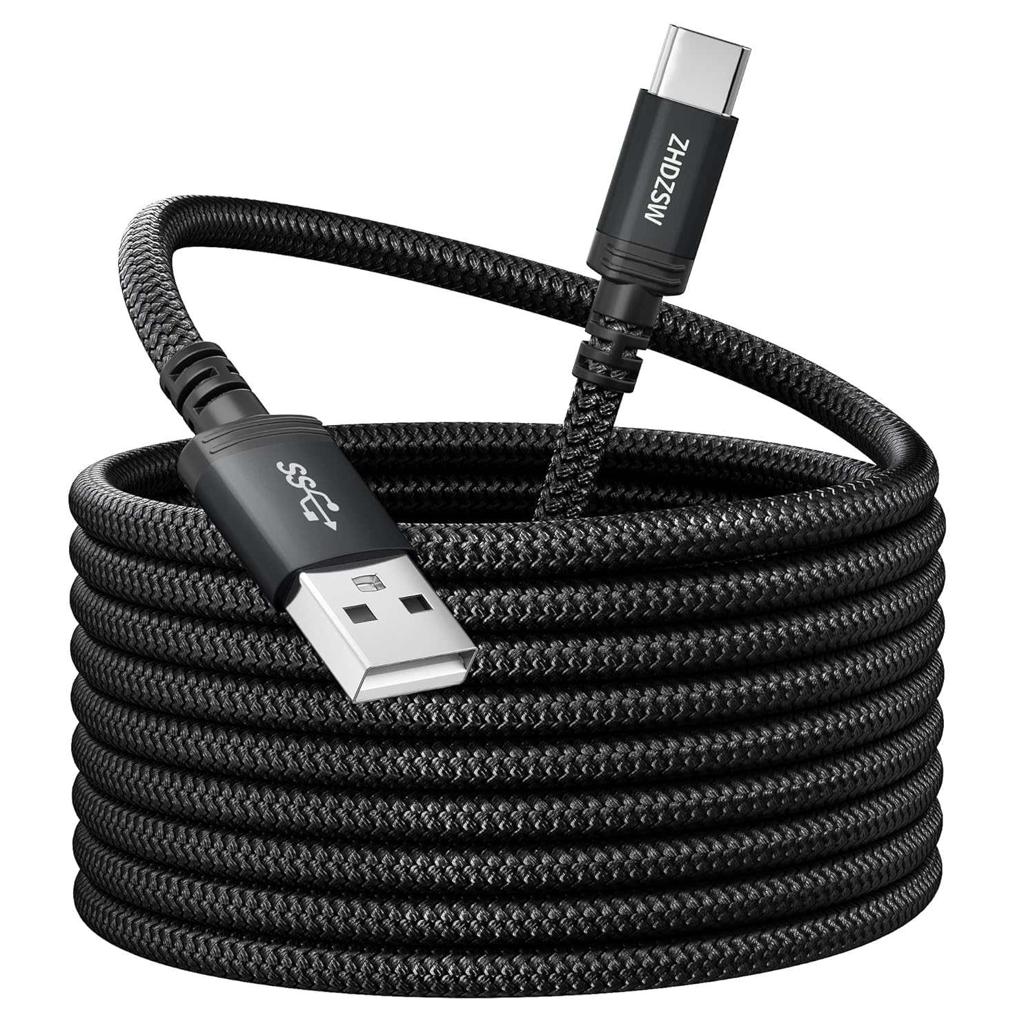 Extra Long 5M USB C Charging Cable, 3.1A Fast Charging Cable, USB to Type C Brai...