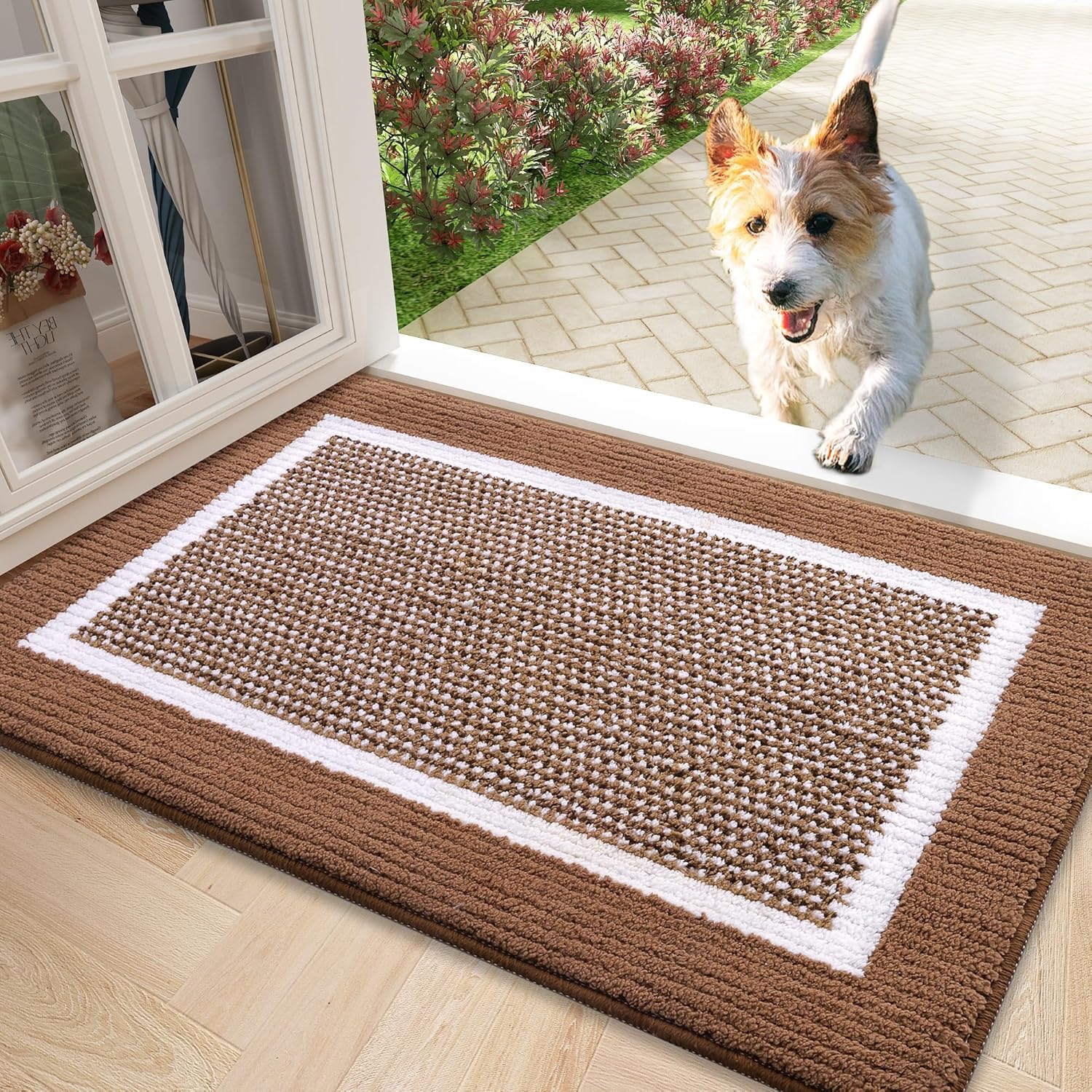 Homaxy Door Mats Indoor, 50 X 80 cm, Non Slip Dirt Trapper Door Mat, Machine Was...
