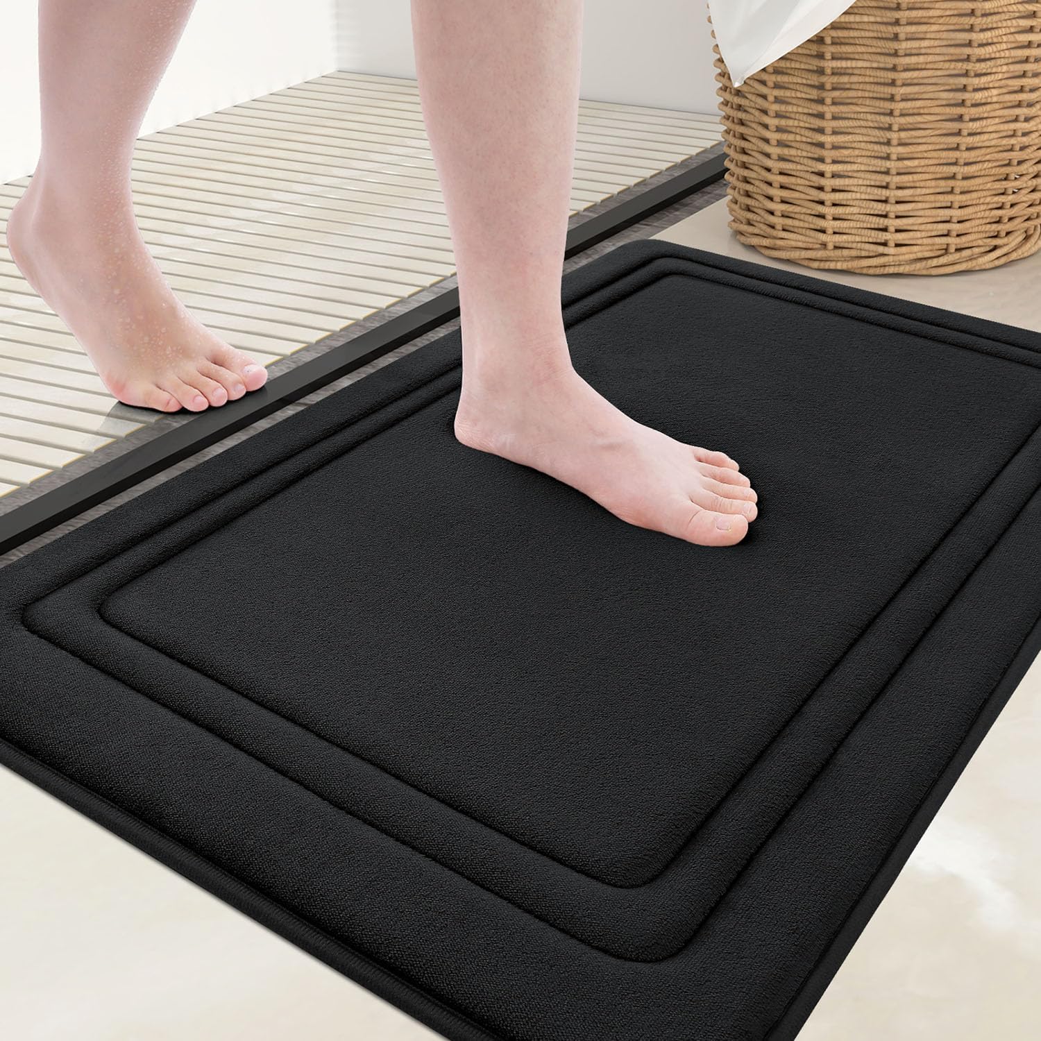 Grandaily Memory Foam Bath Mat Rug 30x20, Ultra Soft, Non-Slip and Absorbent Bat...