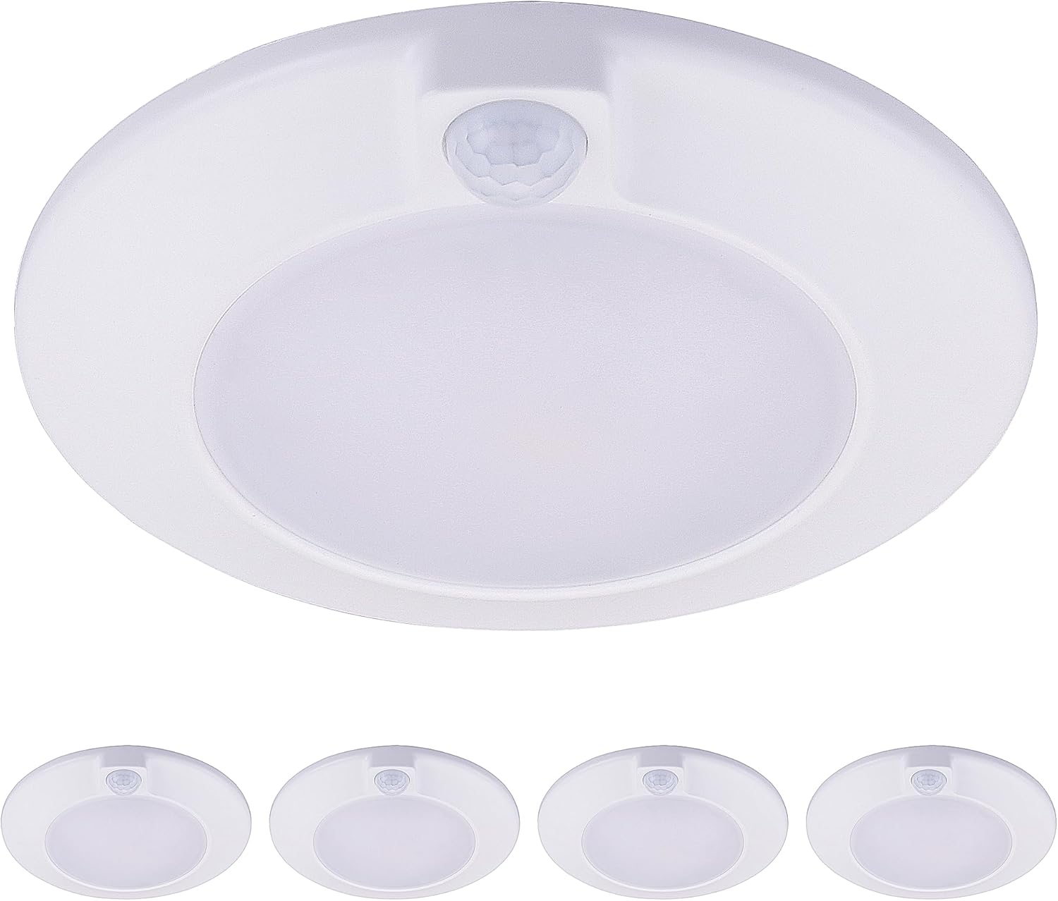 CLOUDY BAY [4 Pack] Motion Sensor Ceiling Light Indoor,120V CRI90 10W 5000K Brig...