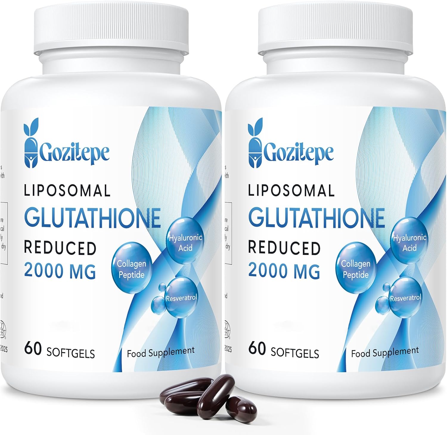 Gozitepe Liposomal Glutathione Reduced 2000mg per Serving | Glutathione Suppleme...