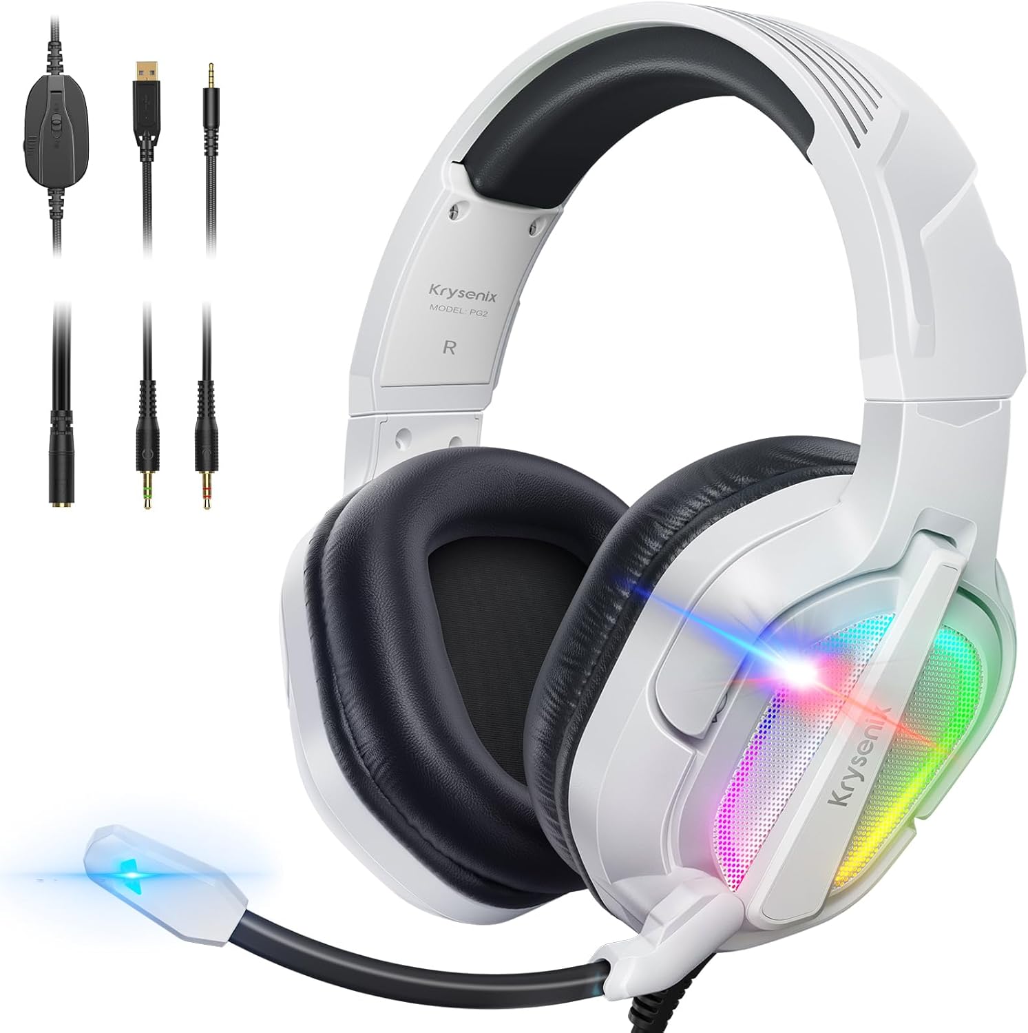 Krysenix PG2 Gaming Headset for PS4, PS5, PC, Xbox One, Switch, Wired Gamer Head...