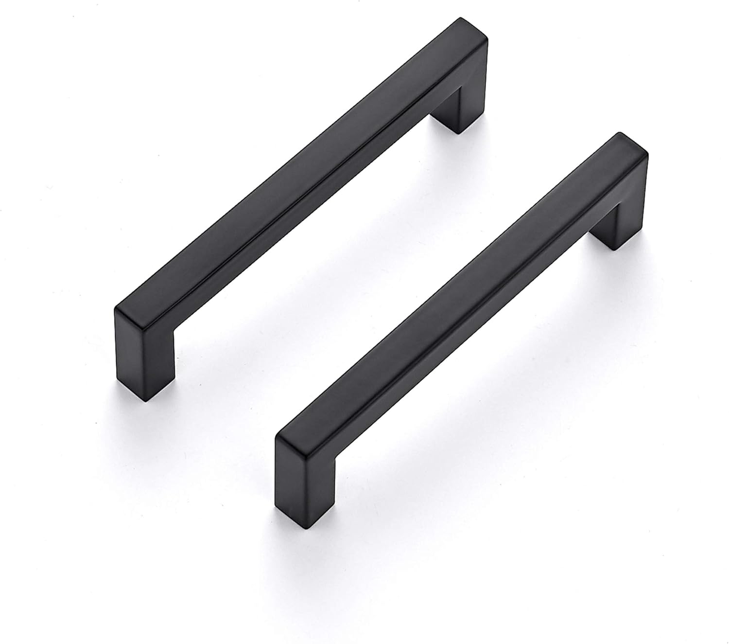 Ravinte 10 Pack 5 Inch Square Cabinet Handles Matte Black Pulls Drawer Kitchen H...