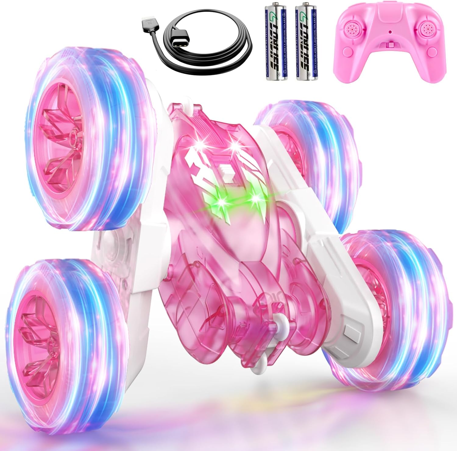 Pink Remote Control Car for Girls Rechargeable Fast Direct Charging RC Cars for...