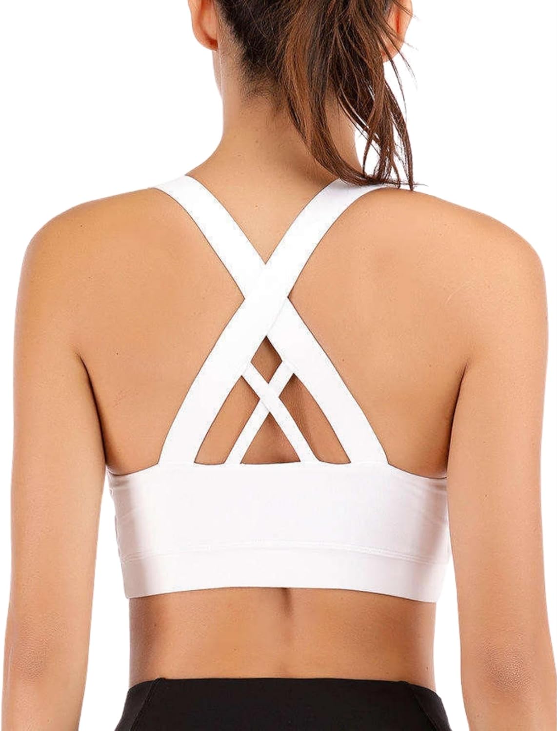Supportive Sports Bras for Women High Impact, Women Sports Bra Cross Back Strapp...