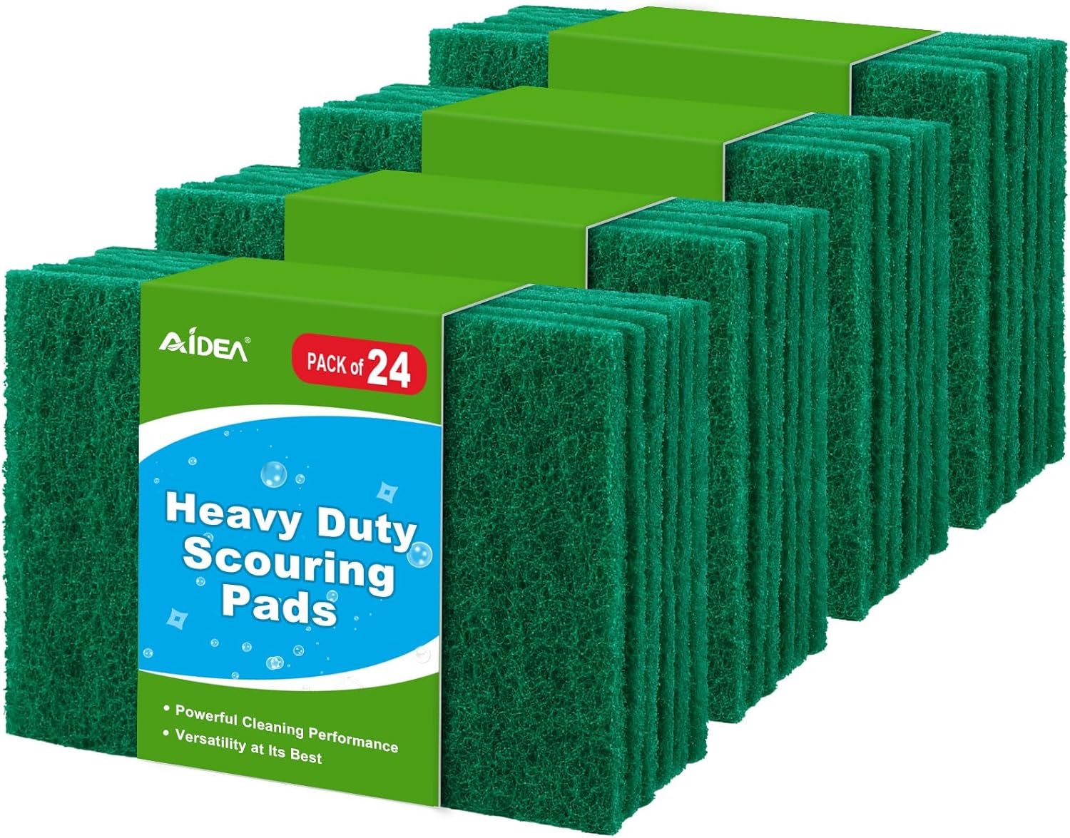 AIDEA Heavy Duty Scouring Pads, Dish Scrubber Pads for Household and Kitchen, Mu...