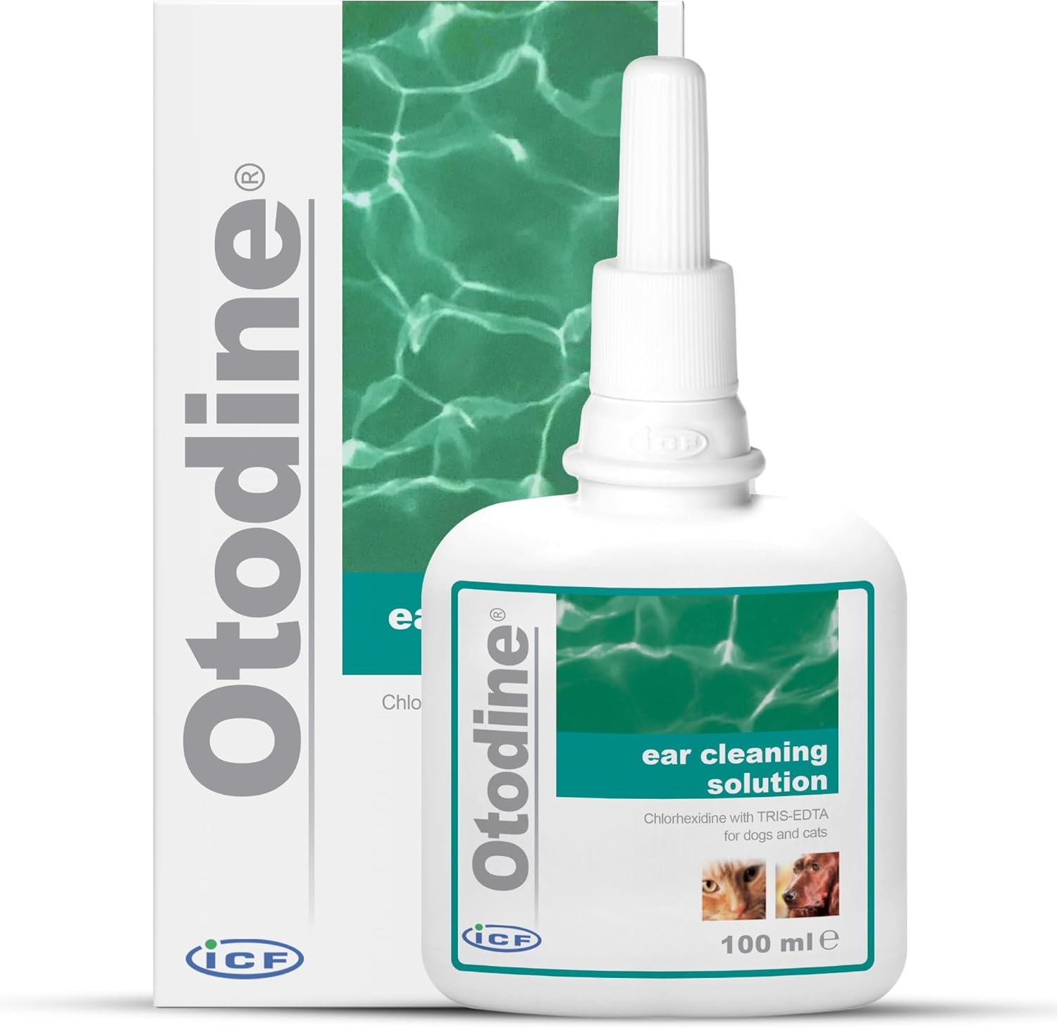 ICF Otodine | Cat & Dog Ear Cleaner Solution | Dog Ear Drops to Stop Wax Build U...