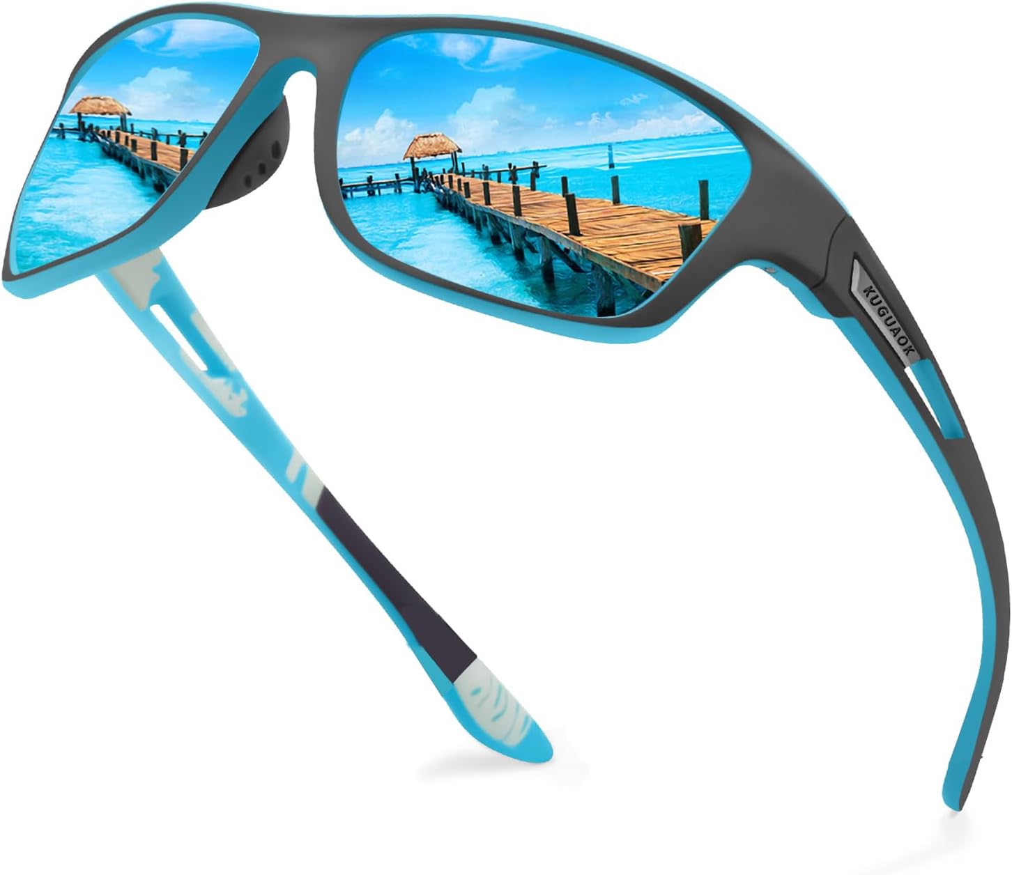 KUGUAOK Polarized Sports Sunglasses for Men Driving Cycling Fishing Sun Glasses...
