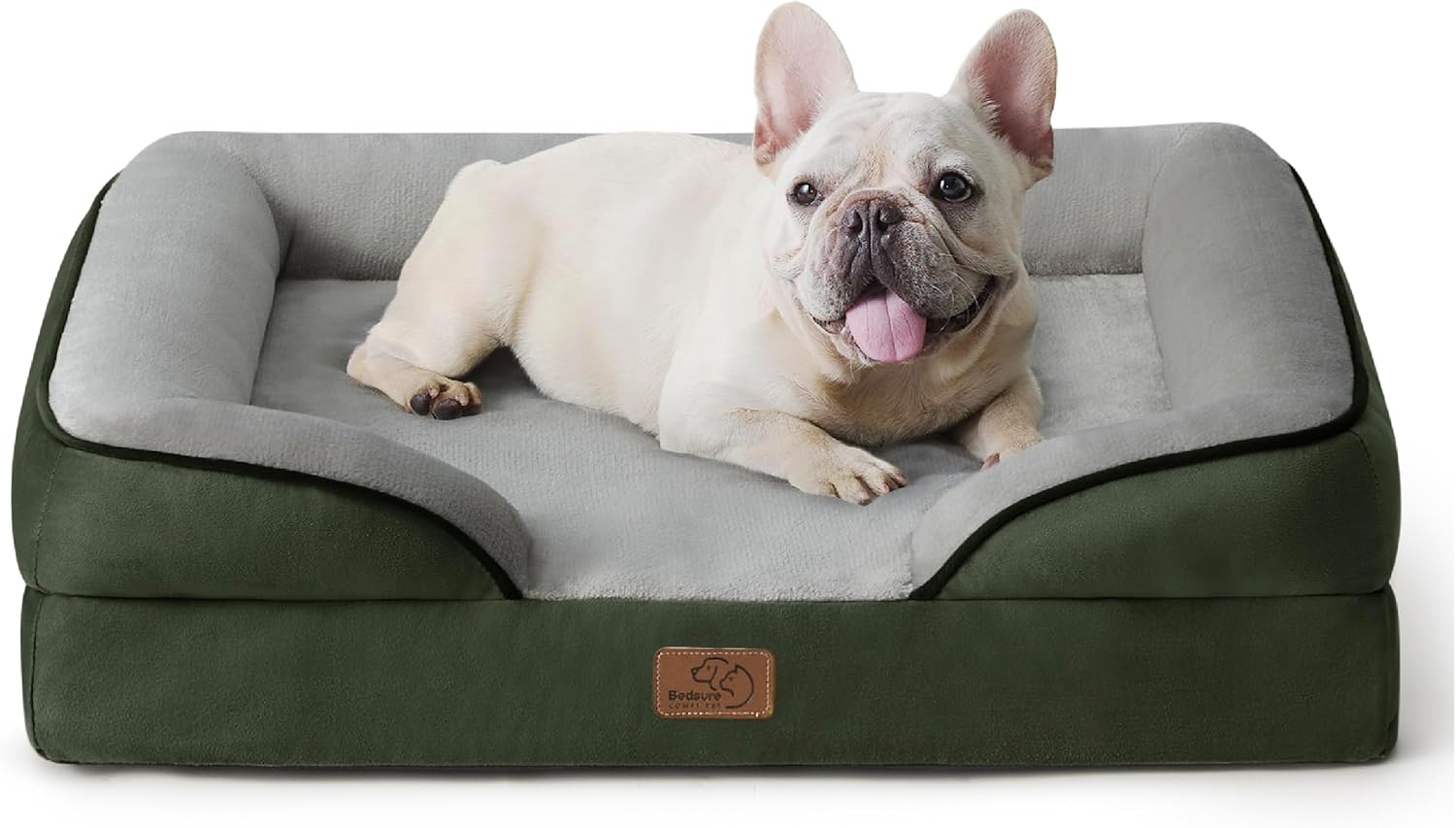 Bedsure Medium Dog Sofa Bed - Washable Orthopedic Dog Beds and Couch with Remova...