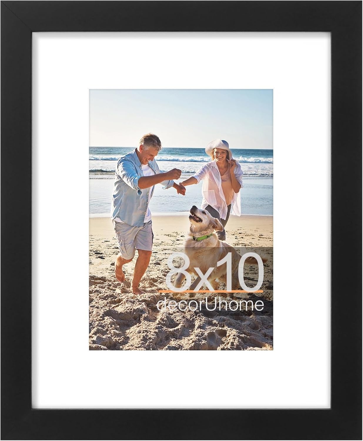 decorUhome 8x10 Picture Frame, Display Pictures 5x7 with Mat or 8x10 without Mat...