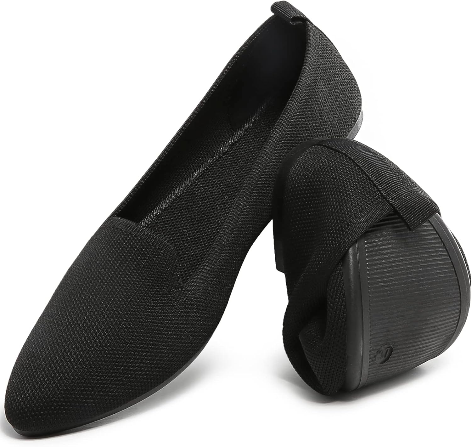 HEAWISH Women’s Flats Shoes Pointed Toe Ballet Flats Dressy Comfortable 8 Black