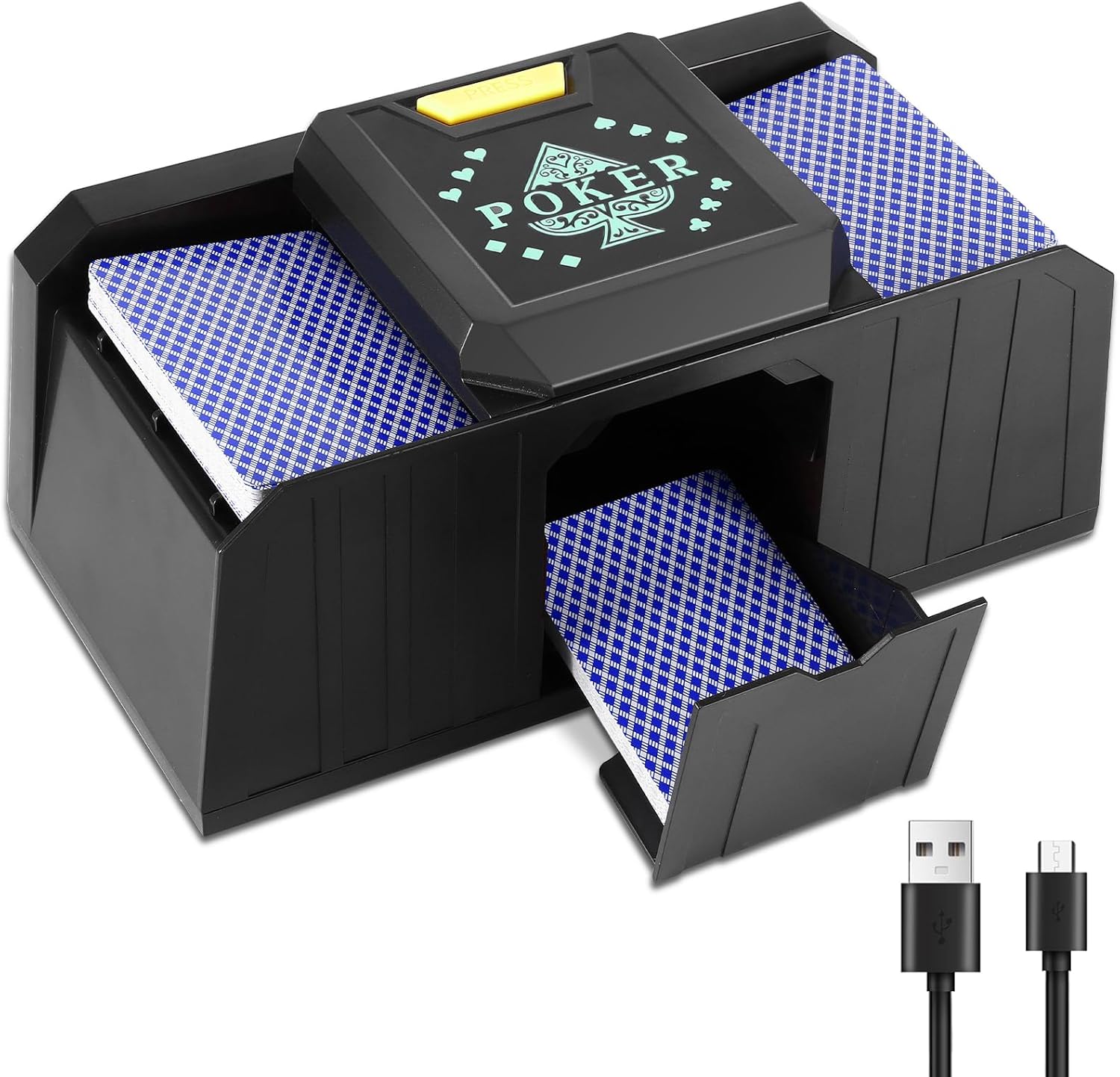 ZONJIE Automatic Card Shuffler Machine 2 Deck, Upgraded silent model Electronic...