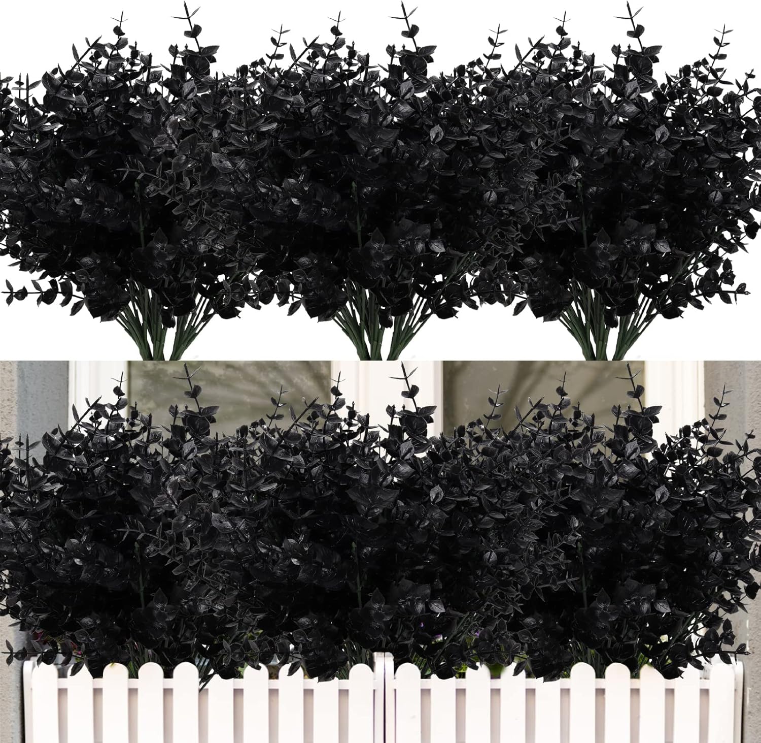 RECUTMS 12 Bundles Artificial Flowers Outdoor UV Resistant Outdoors Fake Plants...