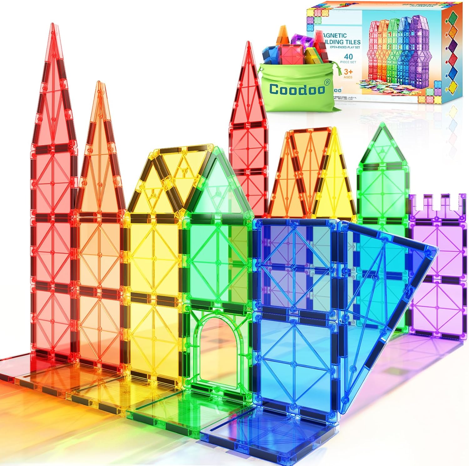 Magnetic Tiles Kids Toys STEM Magnet Toys for Todd...