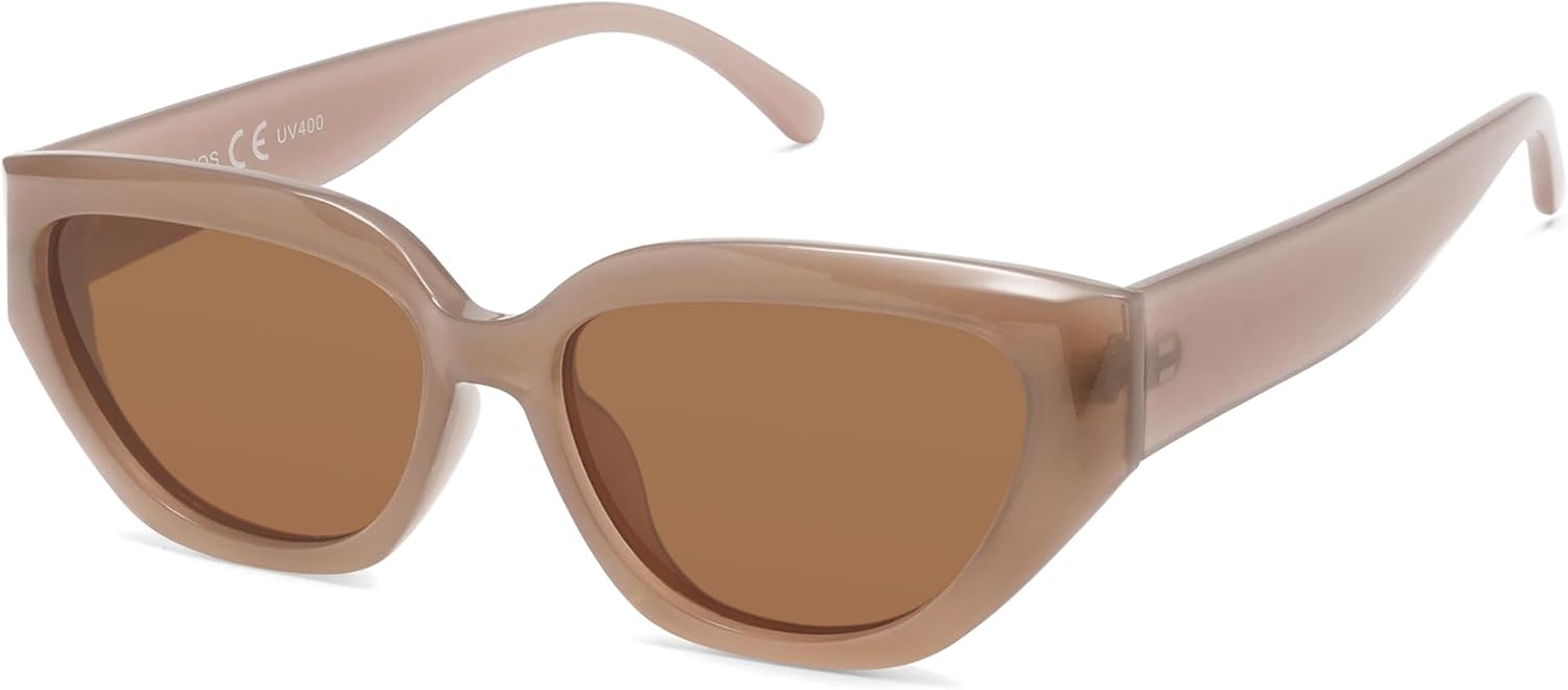 SOJOS Trendy Cute Cat Eye Polarized Sunglasses for...