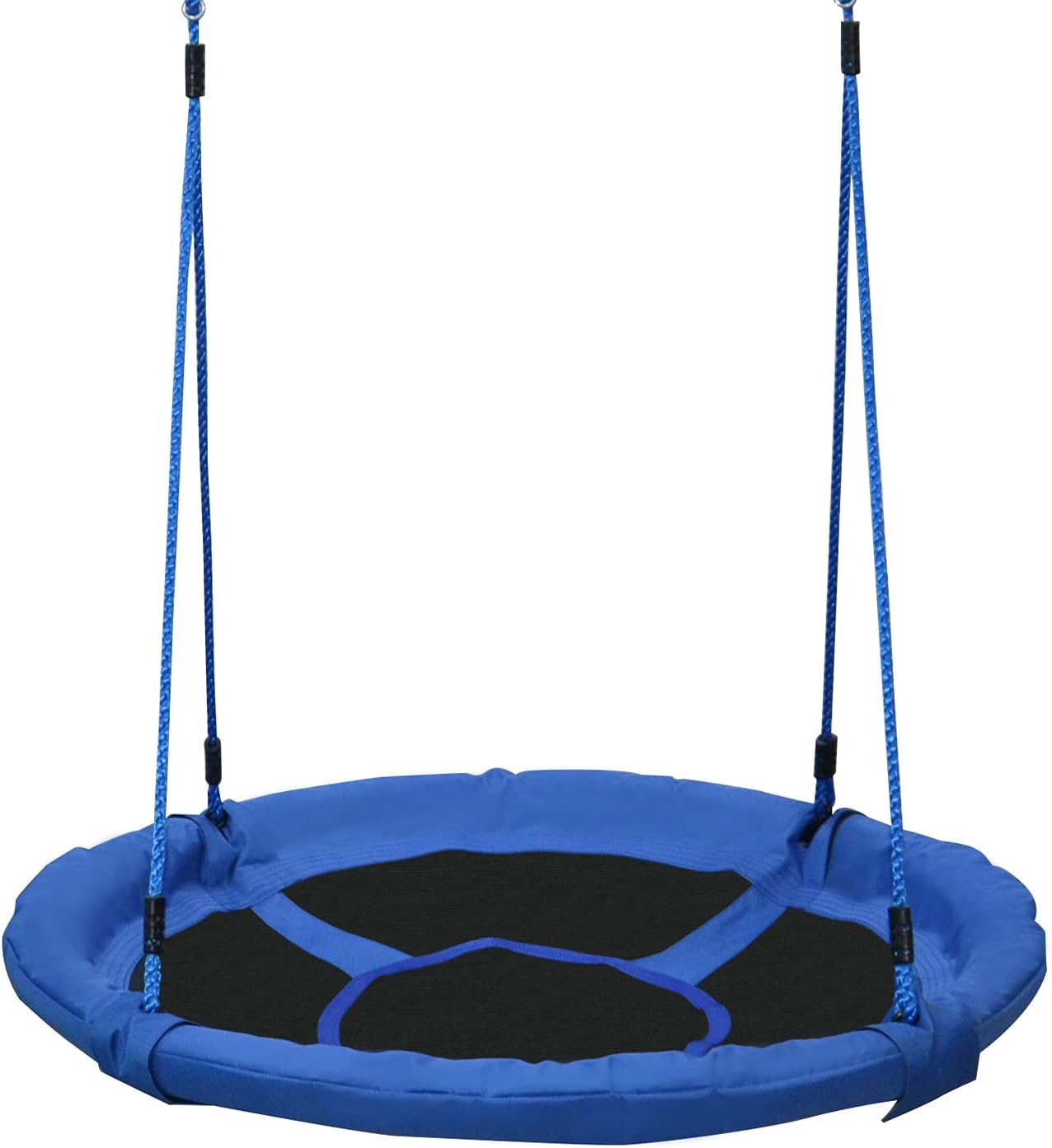 HOMCOM Kid Nest Swing Seat Saucer Tree Swing 40 Inch/100cm for Outdoor Indoor Bl...