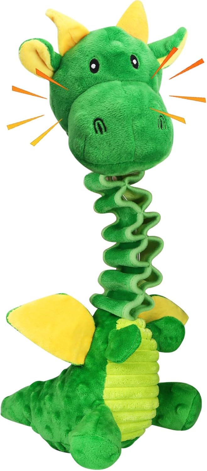 Large Squeaky Dog Toys, Tug-of-War Puppy Toys with Crinkle Paper, Stuffed Plush...